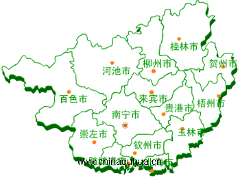 广西行政地图